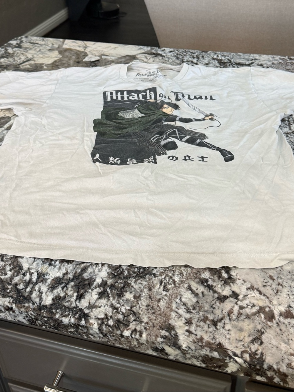 White 'Attack on Titan' Short-Sleeve Graphic Tee